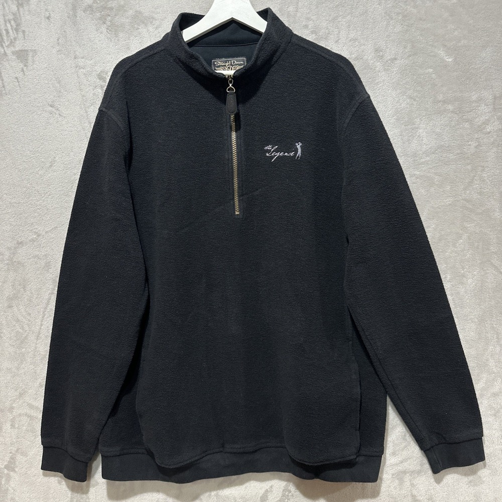 Straight Down Major 1/4 Zip Long Sleeve Fleece Size XL Embroidered The Legend